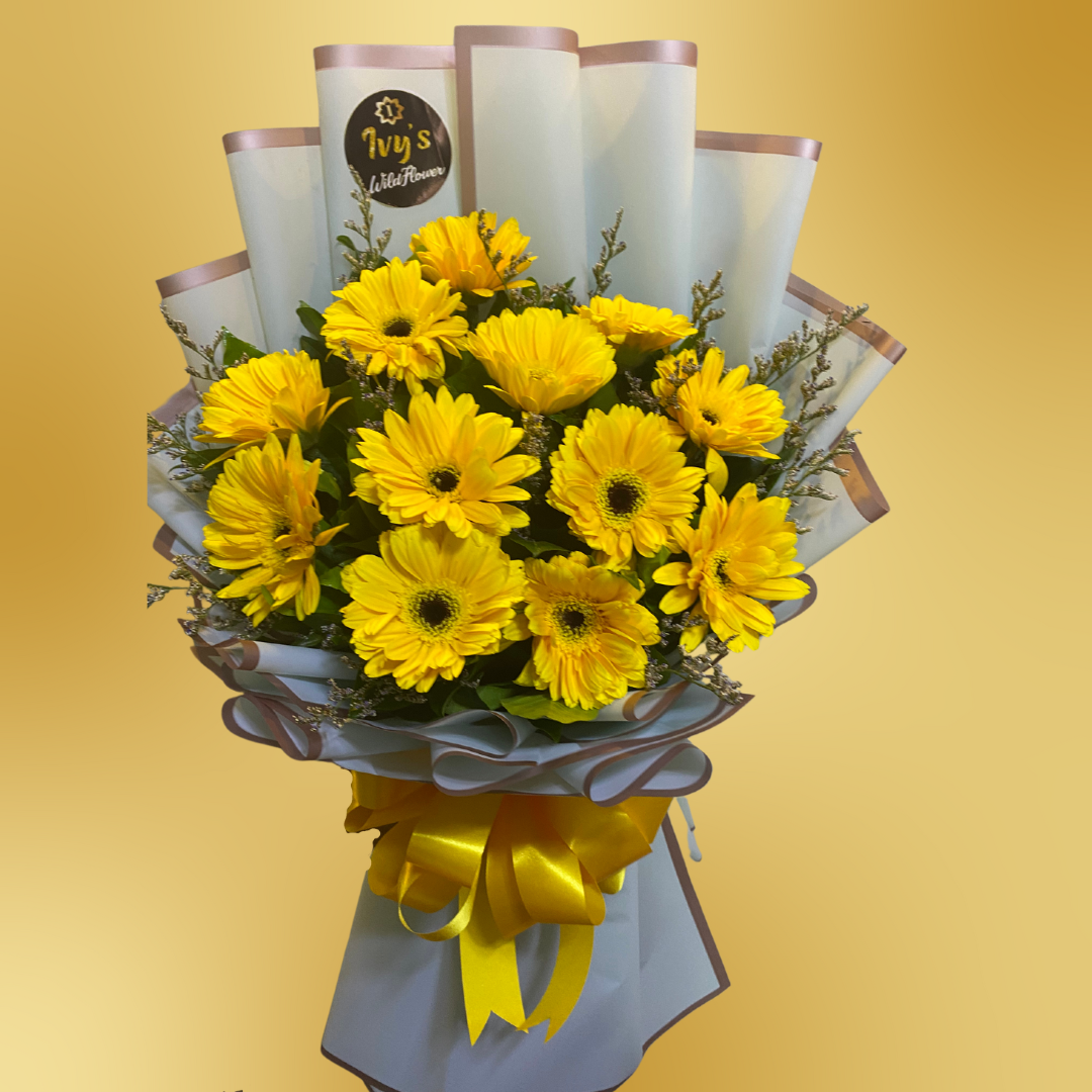 Radiant Sunshine Gerbera Bouquet