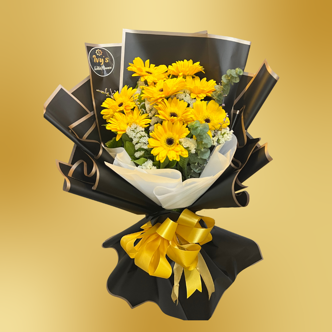 Radiant Sunshine Gerbera Bouquet