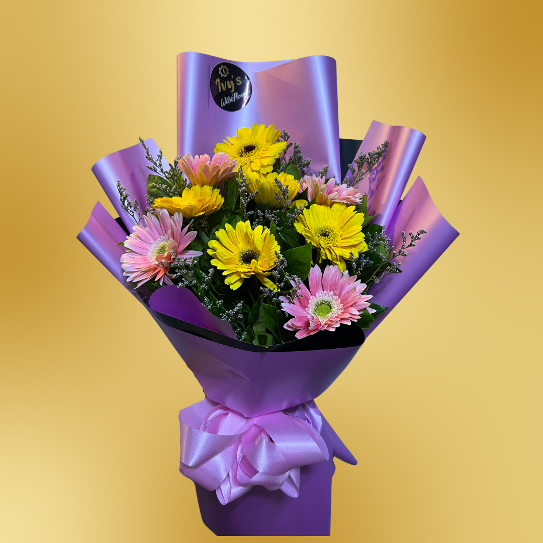 Radiant Sunshine Gerbera Bouquet