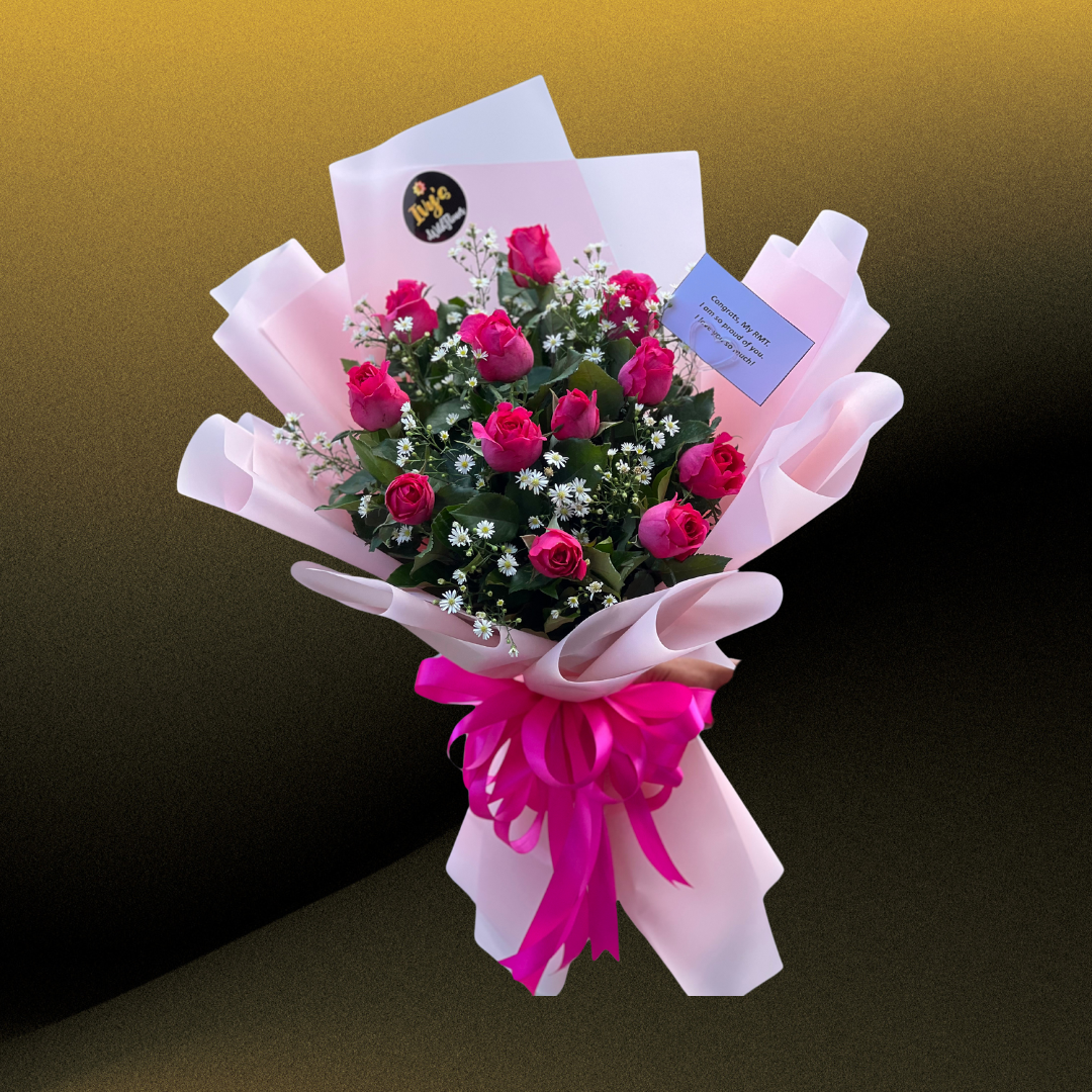 Graceful Twelve Roses | Flowers by Ivy's Wildflower